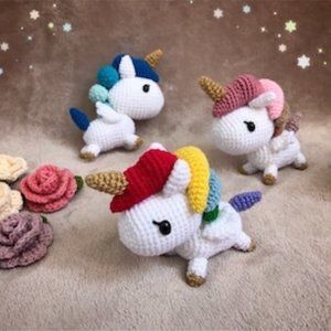 Amigurumi crochet Unicorn doll Crochet Unicorn gang Amigurumi